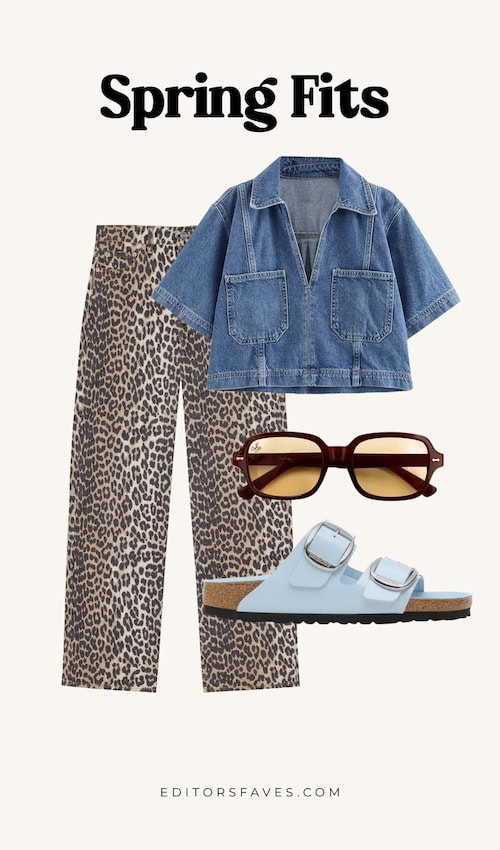 casual spring outfits leopard print pants
